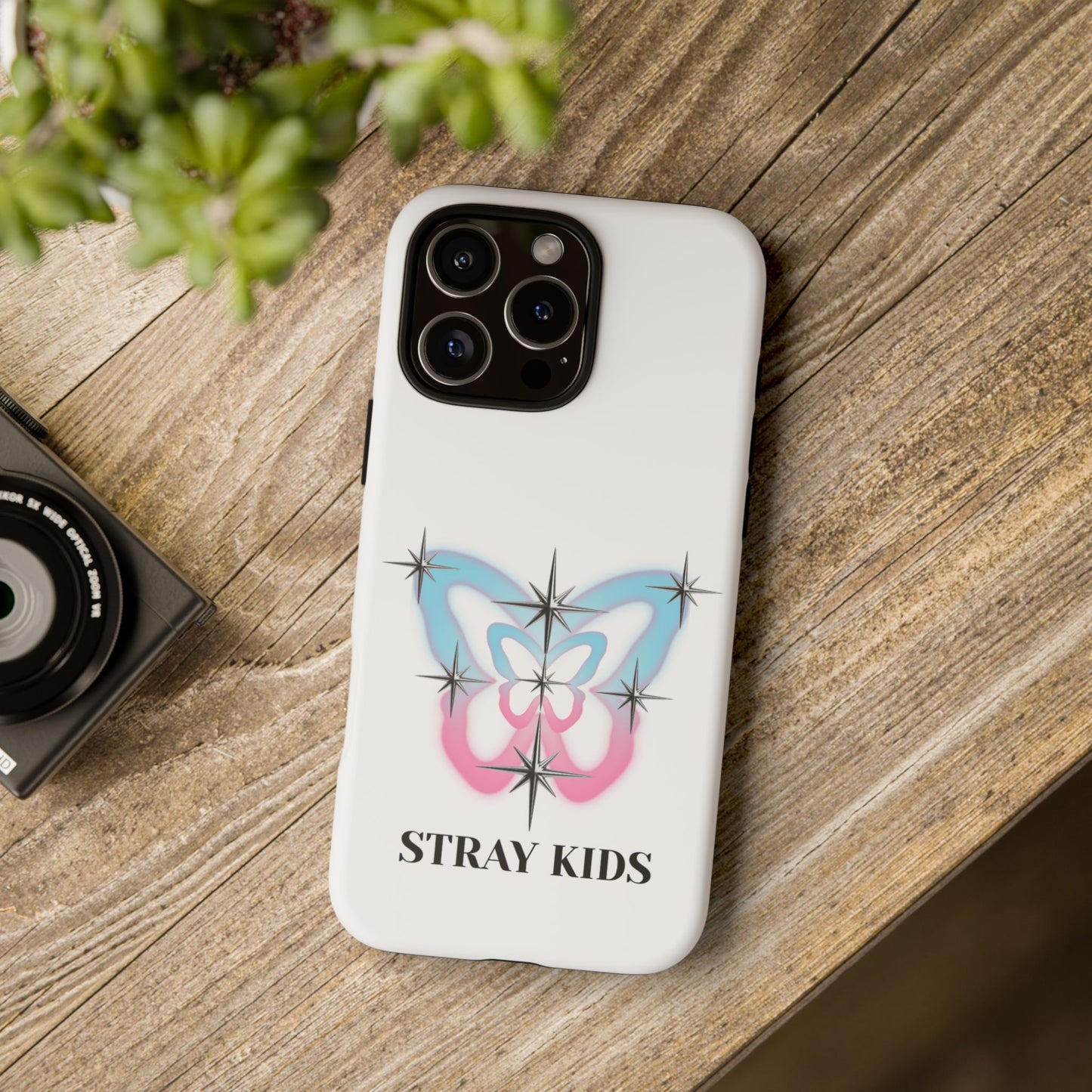 Stray Kids Sparkle Butterfly Phone Case — K-Pop Fan Protective Phone Cover