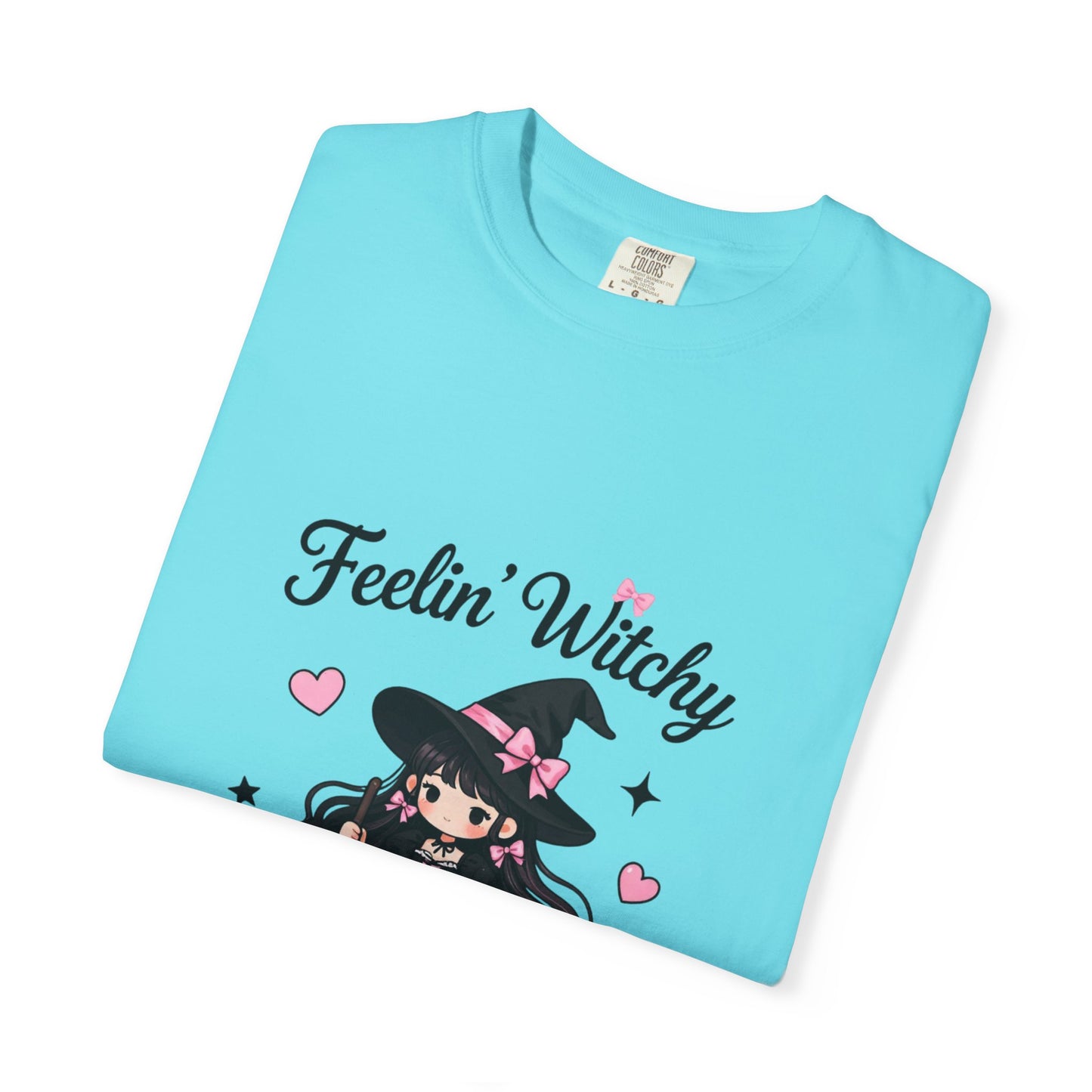 Feelin' Witchy T-Shirt — Cute Kawaii Witch Graphic Tee for Halloween & Everyday
