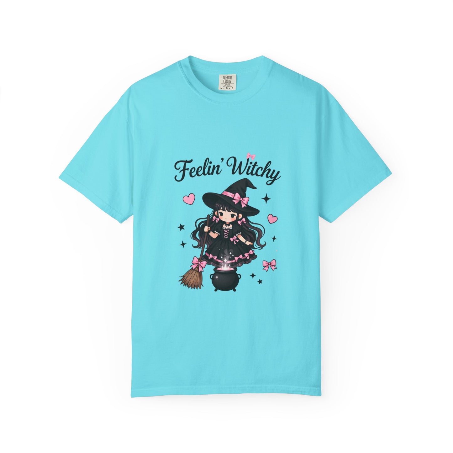 Feelin' Witchy T-Shirt — Cute Kawaii Witch Graphic Tee for Halloween & Everyday