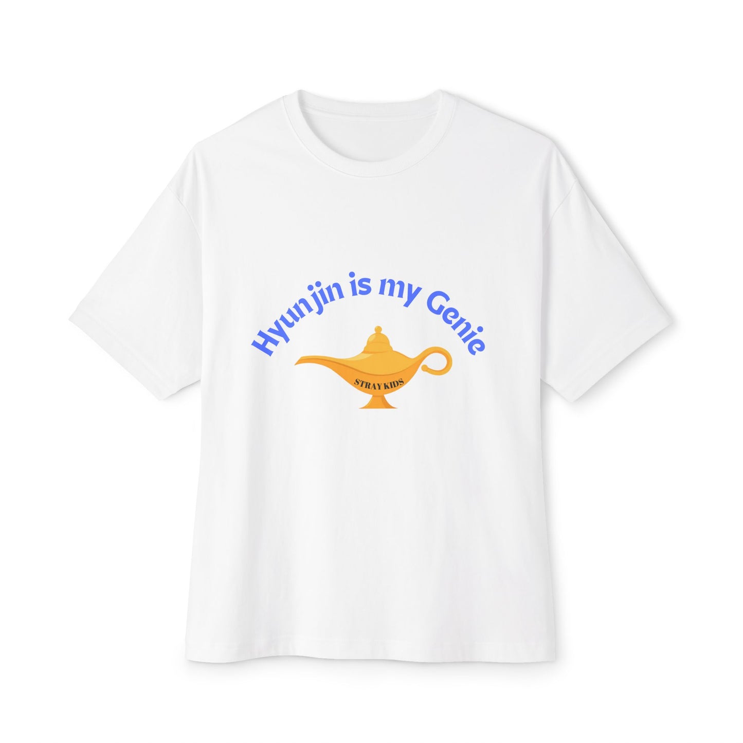 "Hyunjin is my Genie" Tee, STRAY KIDS fan Oversized Graphic Boxy T-Shirt