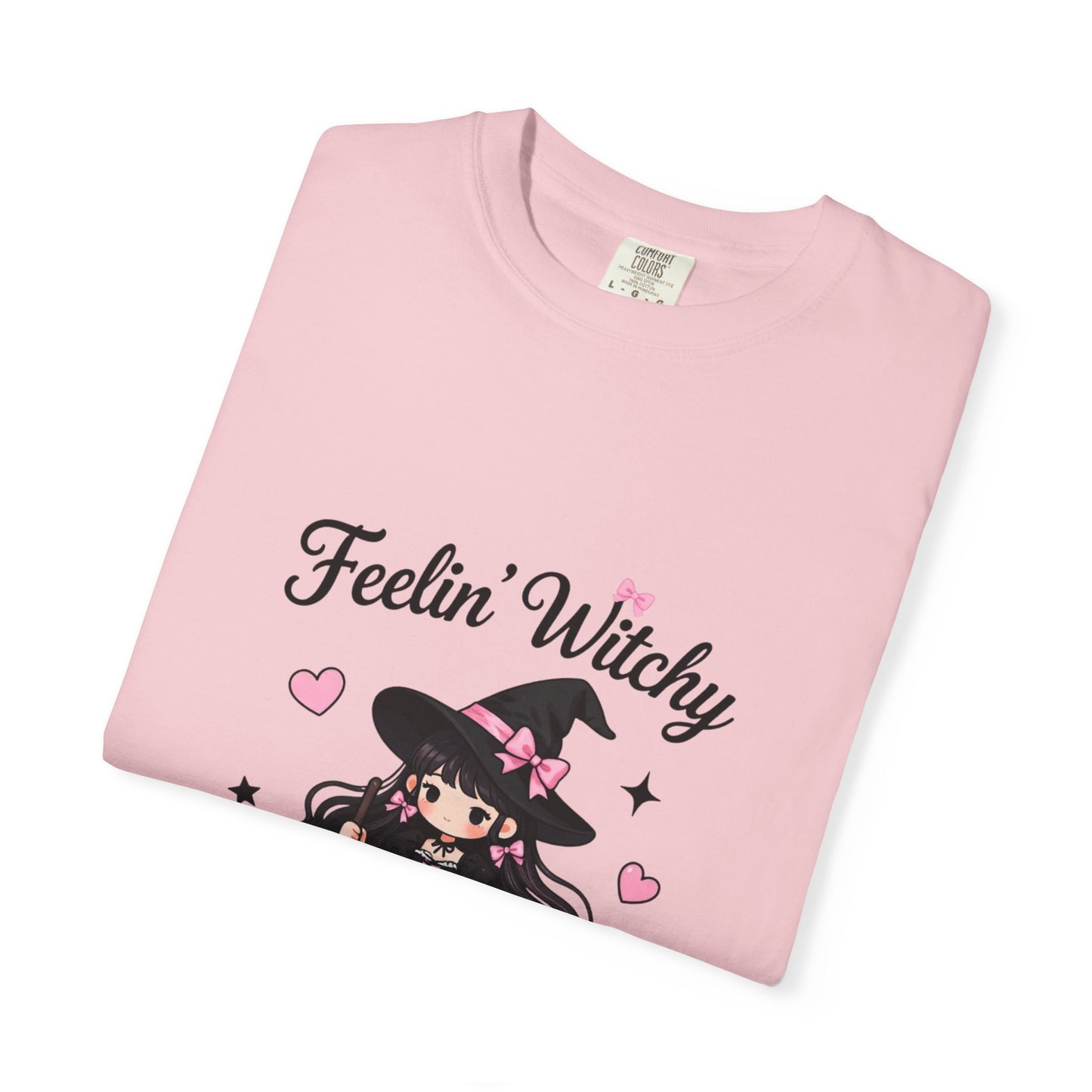 Feelin' Witchy T-Shirt — Cute Kawaii Witch Graphic Tee for Halloween & Everyday
