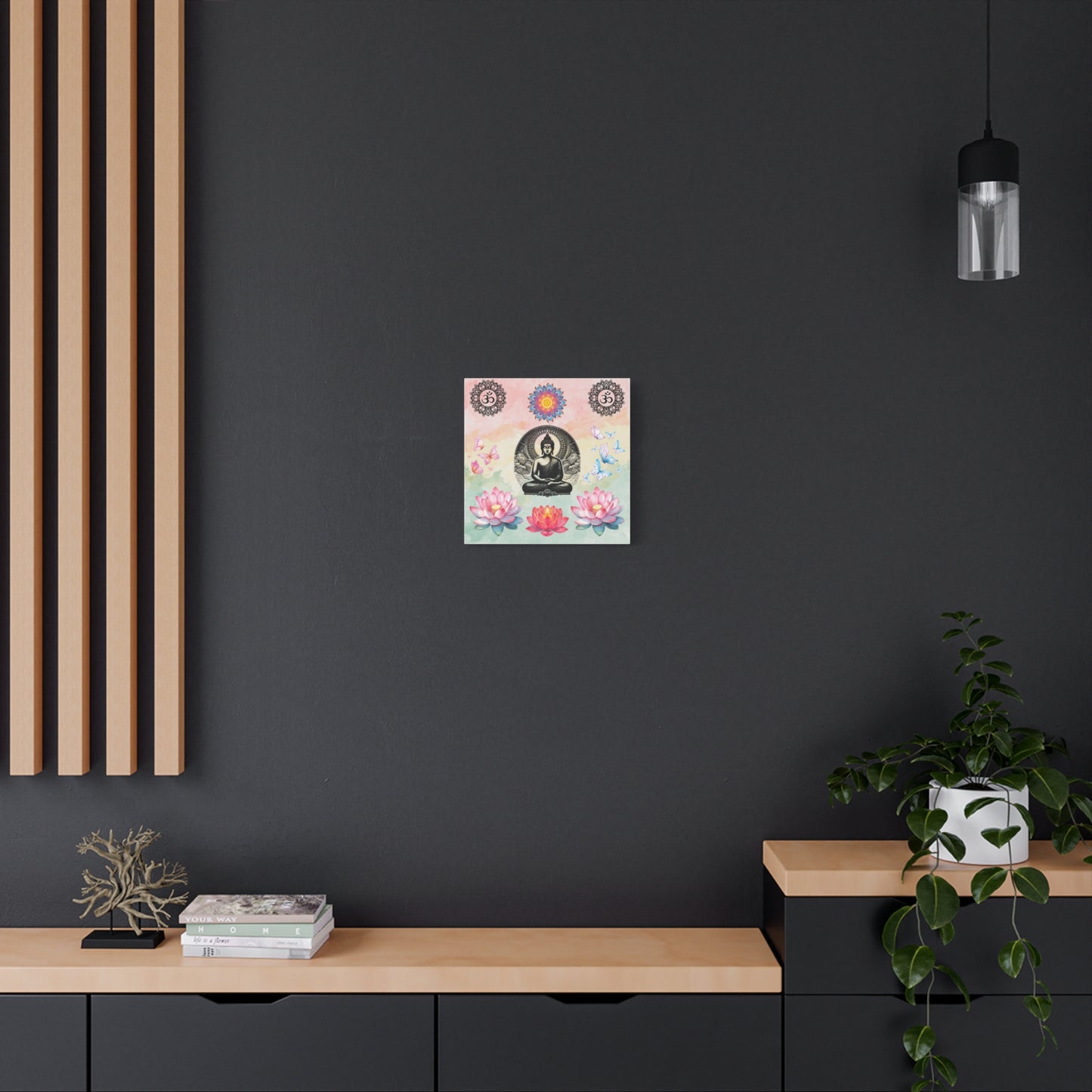 Buddha Lotus Meditation Canvas — Om Mandala Wall Art