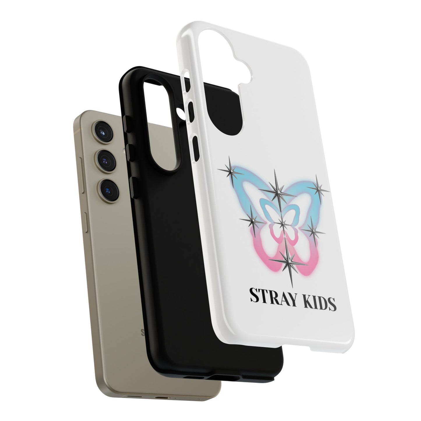 Stray Kids Sparkle Butterfly Phone Case — K-Pop Fan Protective Phone Cover