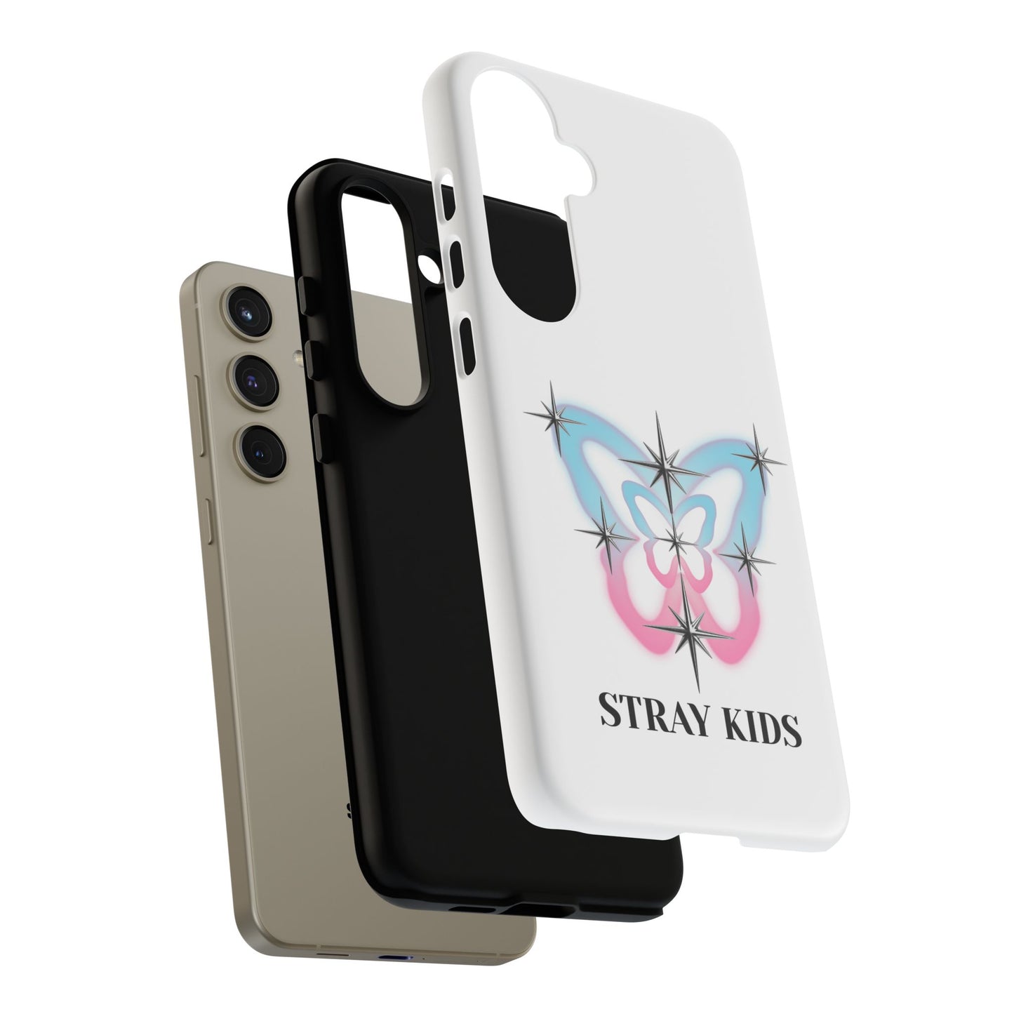 Stray Kids Sparkle Butterfly Phone Case — K-Pop Fan Protective Phone Cover