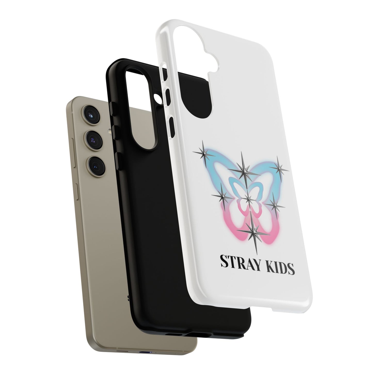Stray Kids Sparkle Butterfly Phone Case — K-Pop Fan Protective Phone Cover