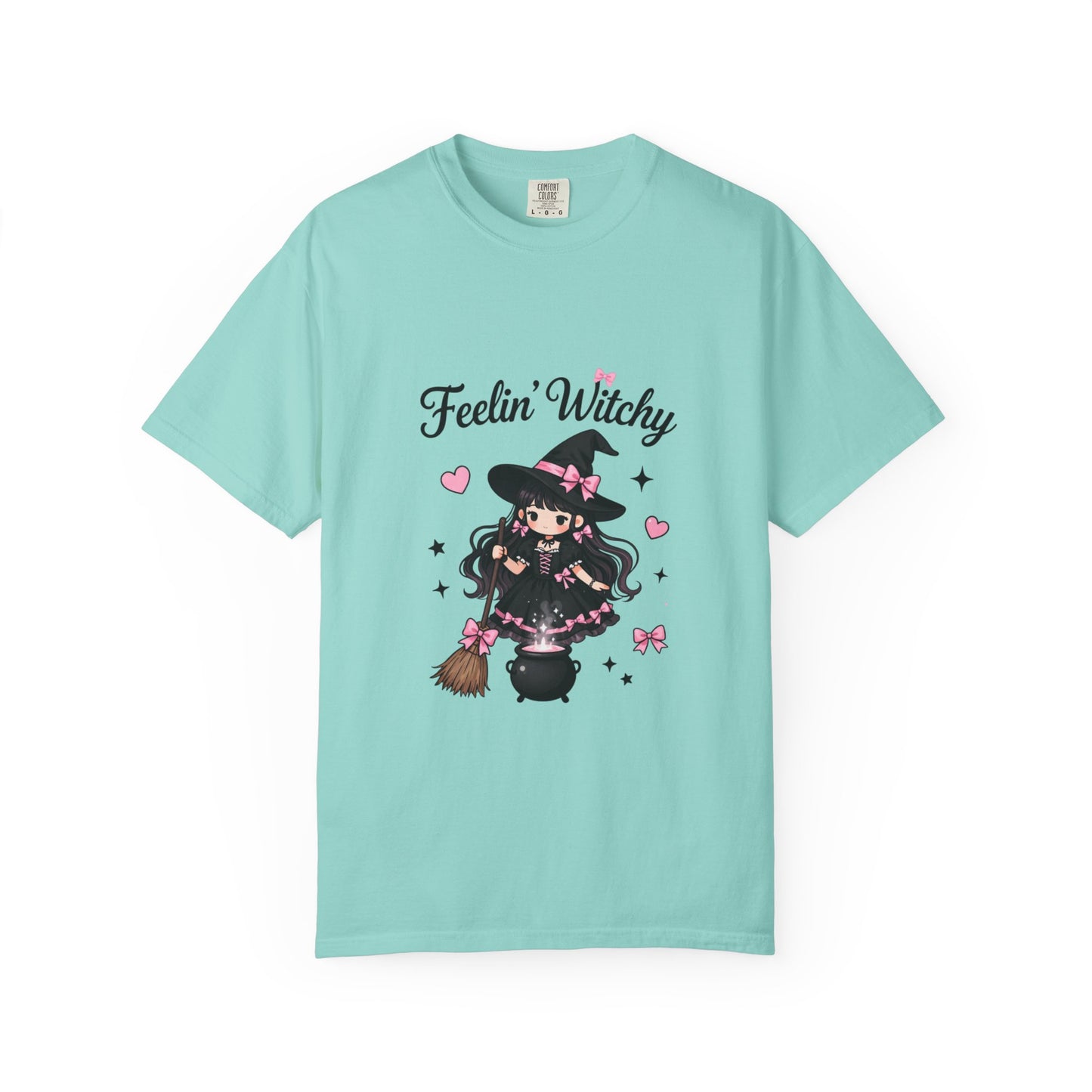 Feelin' Witchy T-Shirt — Cute Kawaii Witch Graphic Tee for Halloween & Everyday