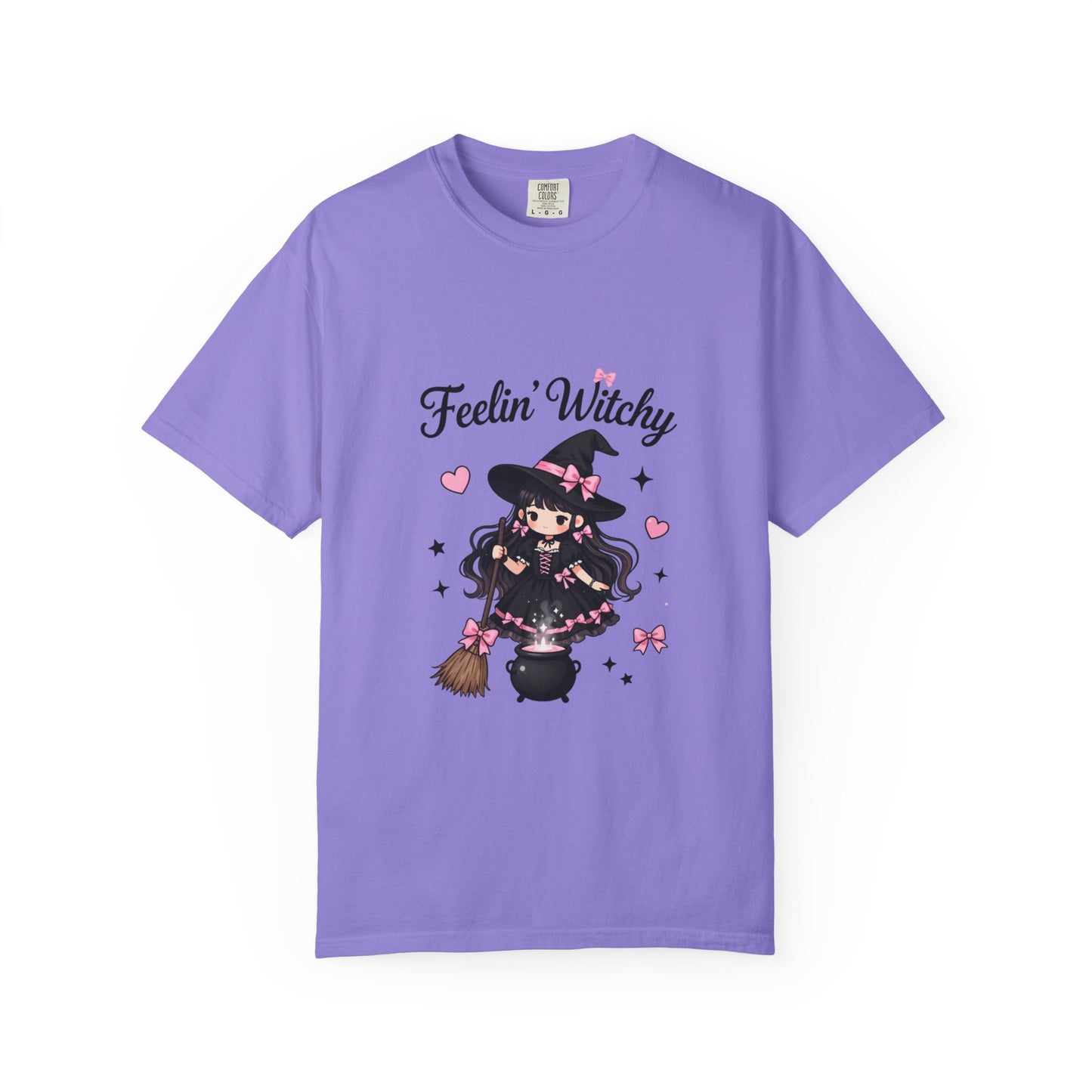 Feelin' Witchy T-Shirt — Cute Kawaii Witch Graphic Tee for Halloween & Everyday