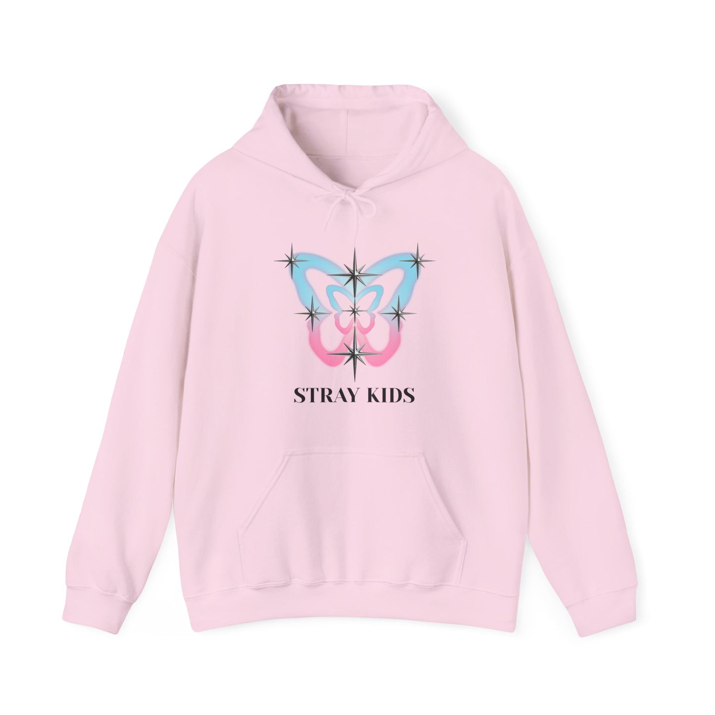 Stray Kids Butterfly Logo Hoodie — Pastel Sparkle K-pop Fan Sweatshirt