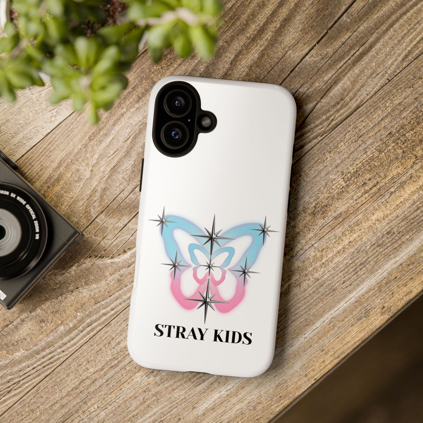 Stray Kids Sparkle Butterfly Phone Case — K-Pop Fan Protective Phone Cover