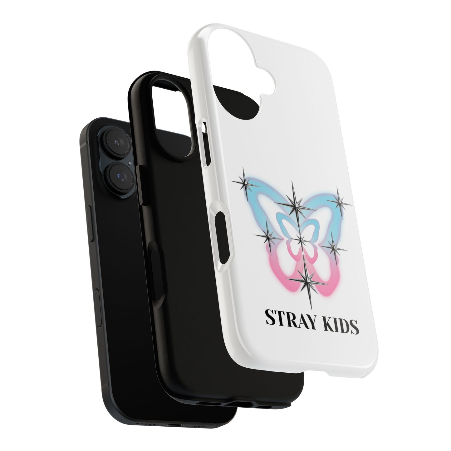 Stray Kids Sparkle Butterfly Phone Case — K-Pop Fan Protective Phone Cover