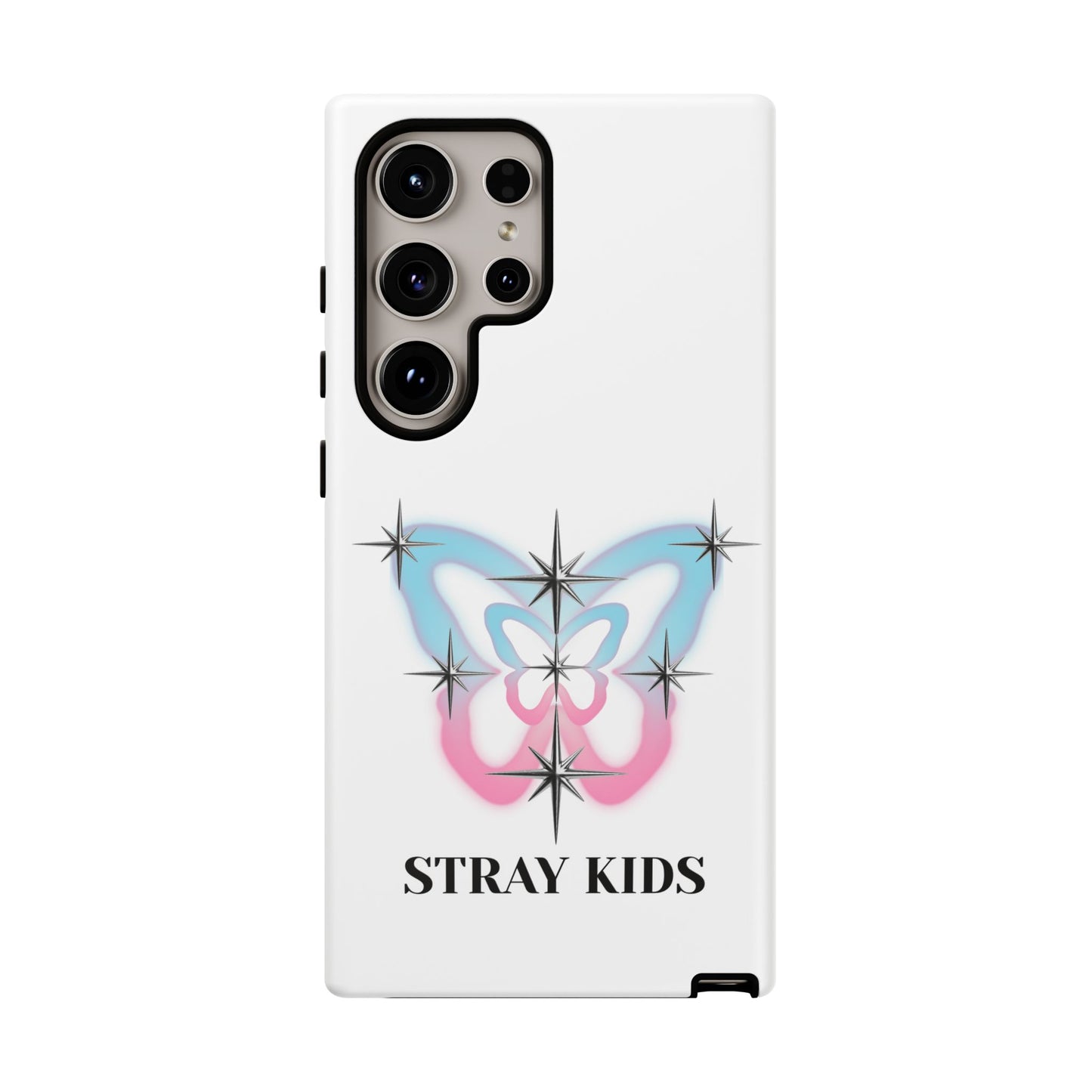 Stray Kids Sparkle Butterfly Phone Case — K-Pop Fan Protective Phone Cover