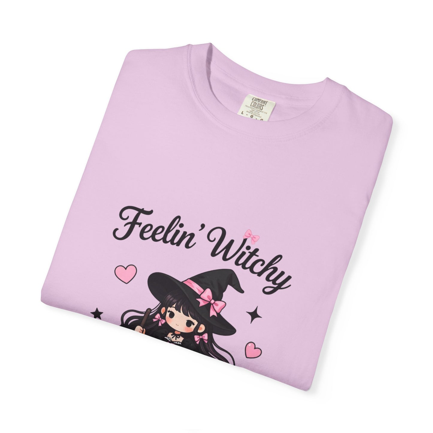 Feelin' Witchy T-Shirt — Cute Kawaii Witch Graphic Tee for Halloween & Everyday