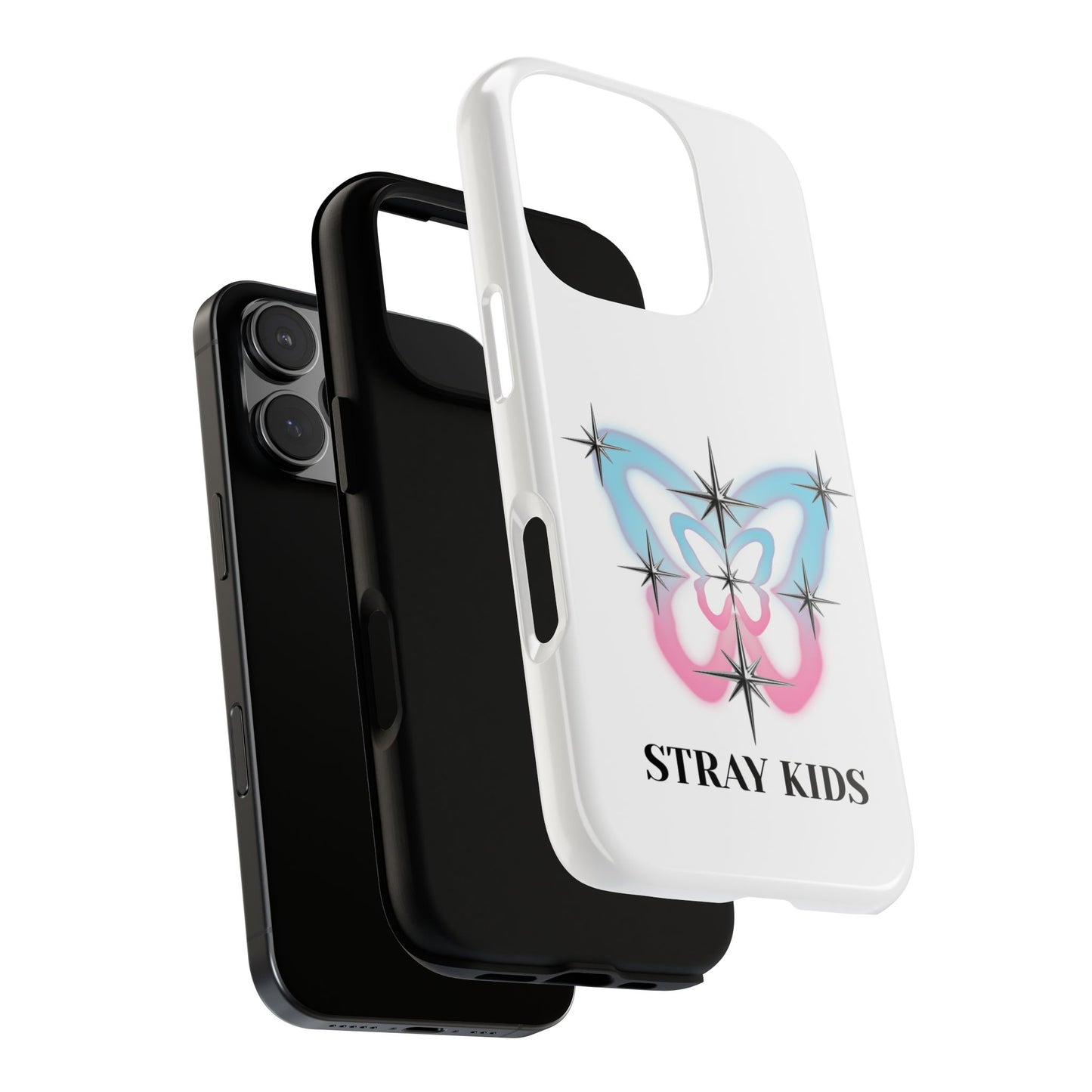 Stray Kids Sparkle Butterfly Phone Case — K-Pop Fan Protective Phone Cover