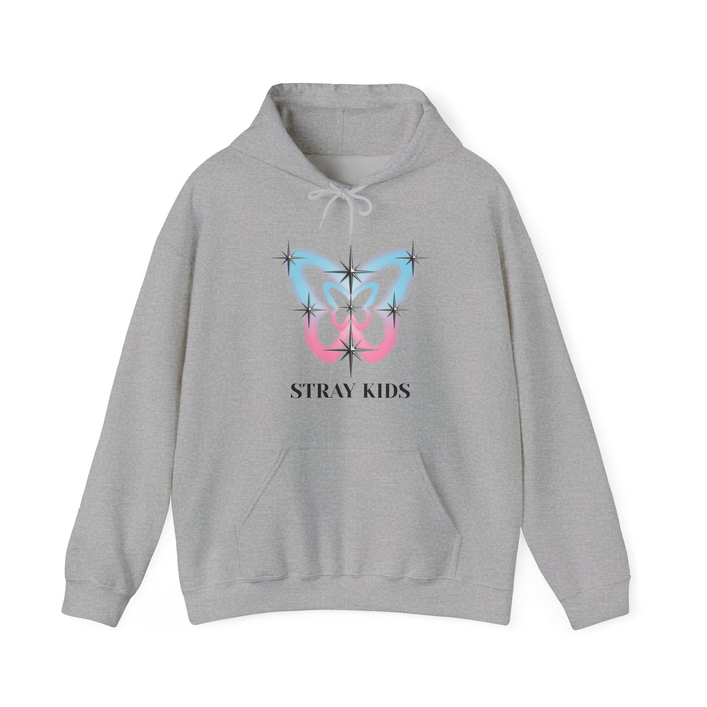 Stray Kids Butterfly Logo Hoodie — Pastel Sparkle K-pop Fan Sweatshirt