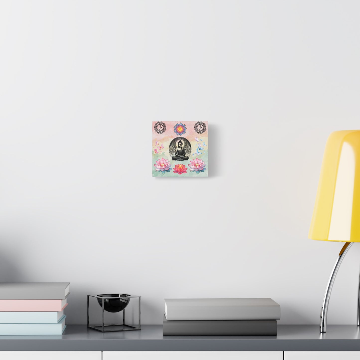 Buddha Lotus Meditation Canvas — Om Mandala Wall Art