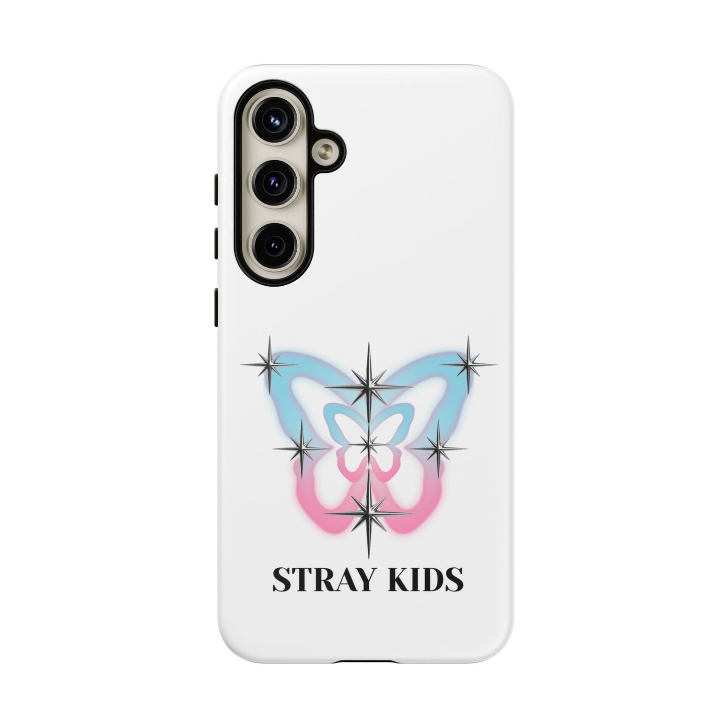 Stray Kids Sparkle Butterfly Phone Case — K-Pop Fan Protective Phone Cover