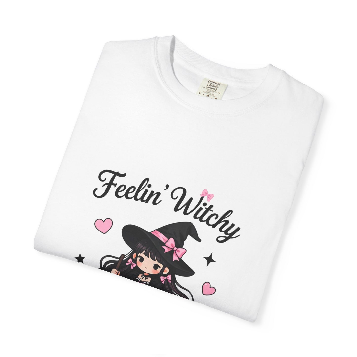 Feelin' Witchy T-Shirt — Cute Kawaii Witch Graphic Tee for Halloween & Everyday