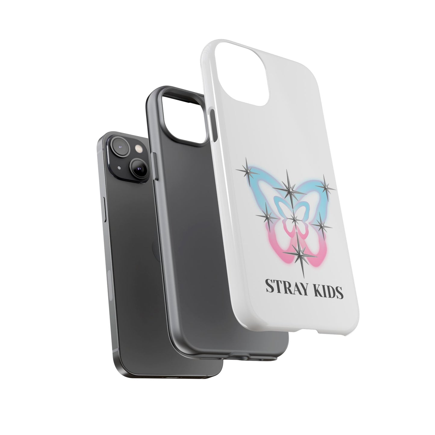 Stray Kids Sparkle Butterfly Phone Case — K-Pop Fan Protective Phone Cover