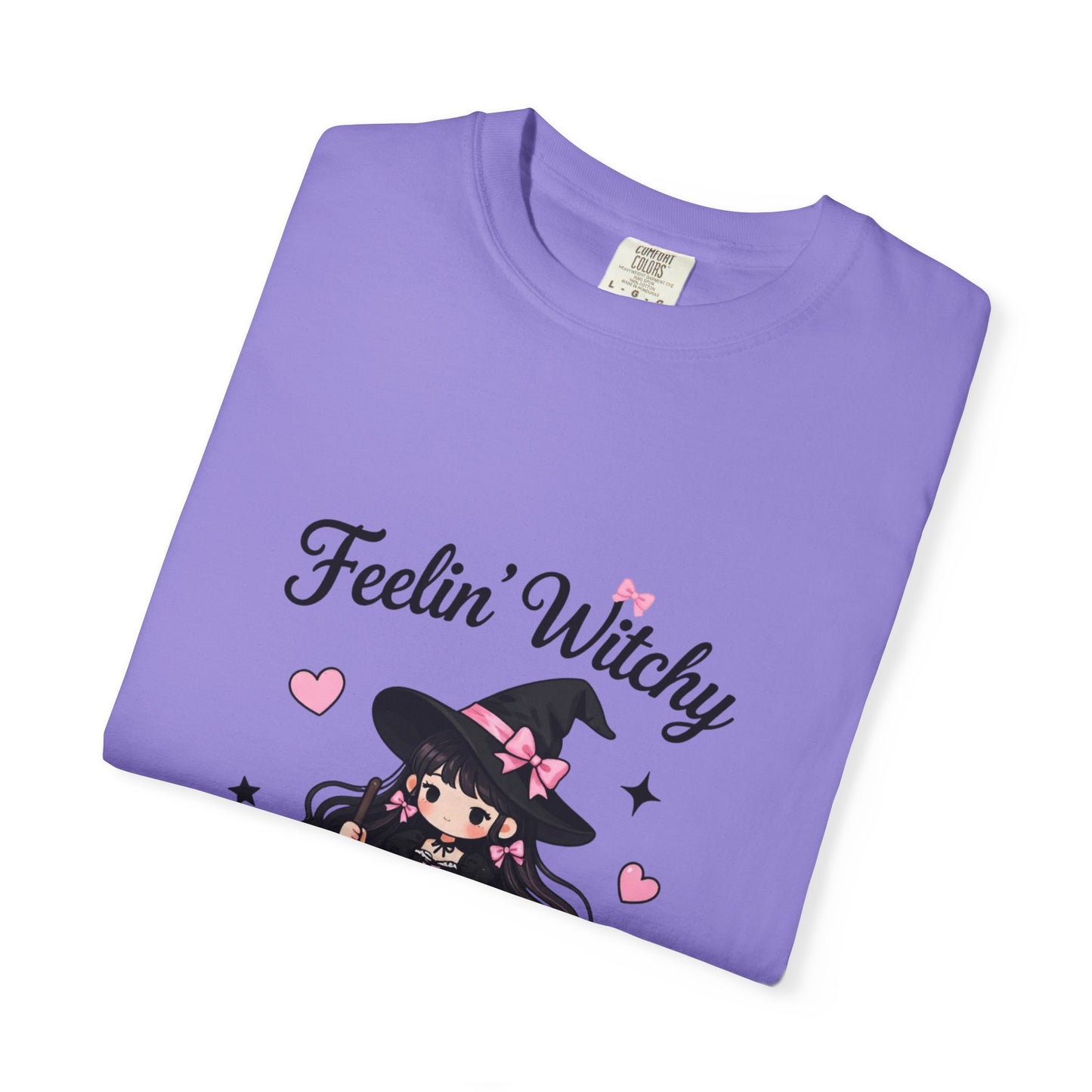 Feelin' Witchy T-Shirt — Cute Kawaii Witch Graphic Tee for Halloween & Everyday