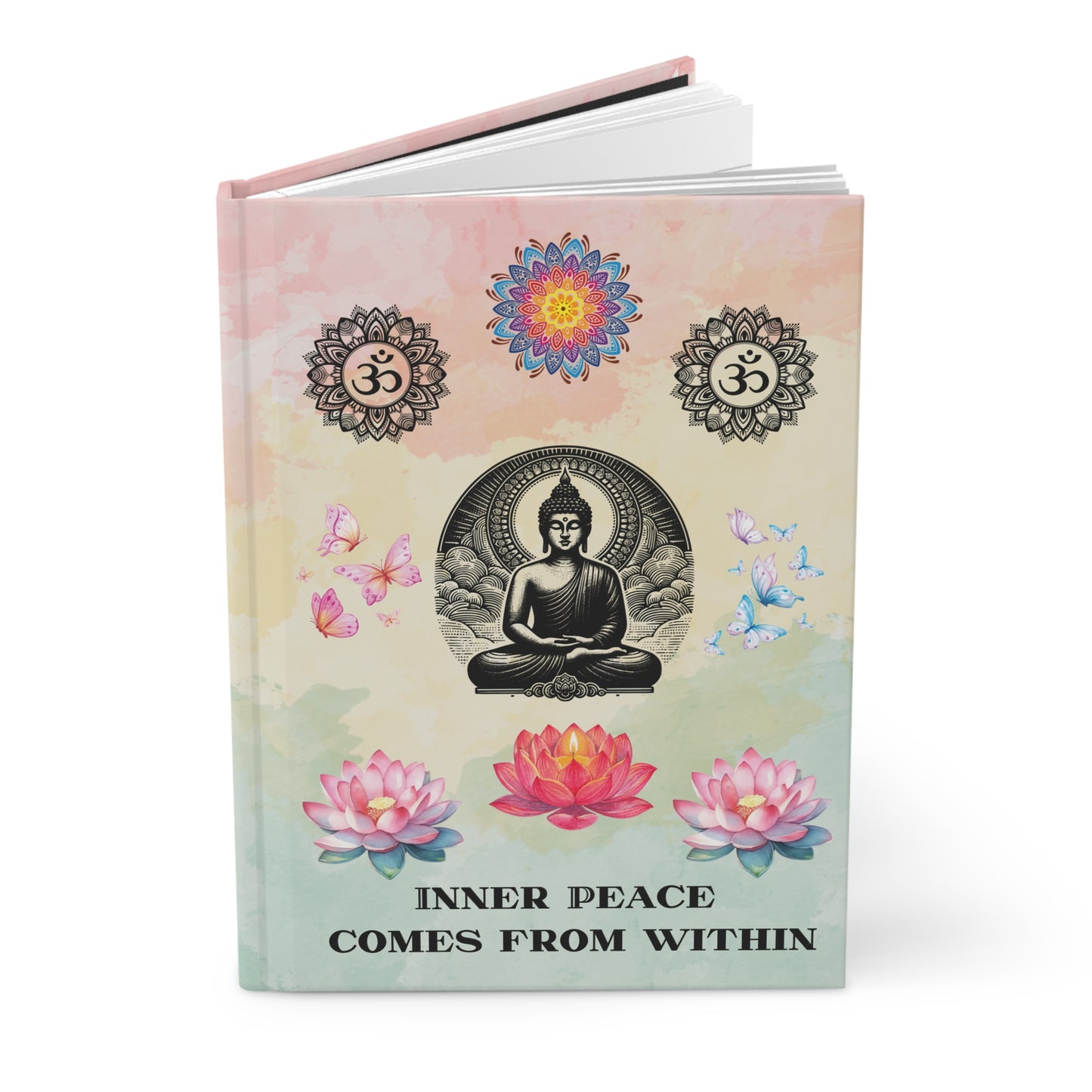 Buddha Journal — "Inner Peace Comes From Within" Hardcover Meditation Notebook