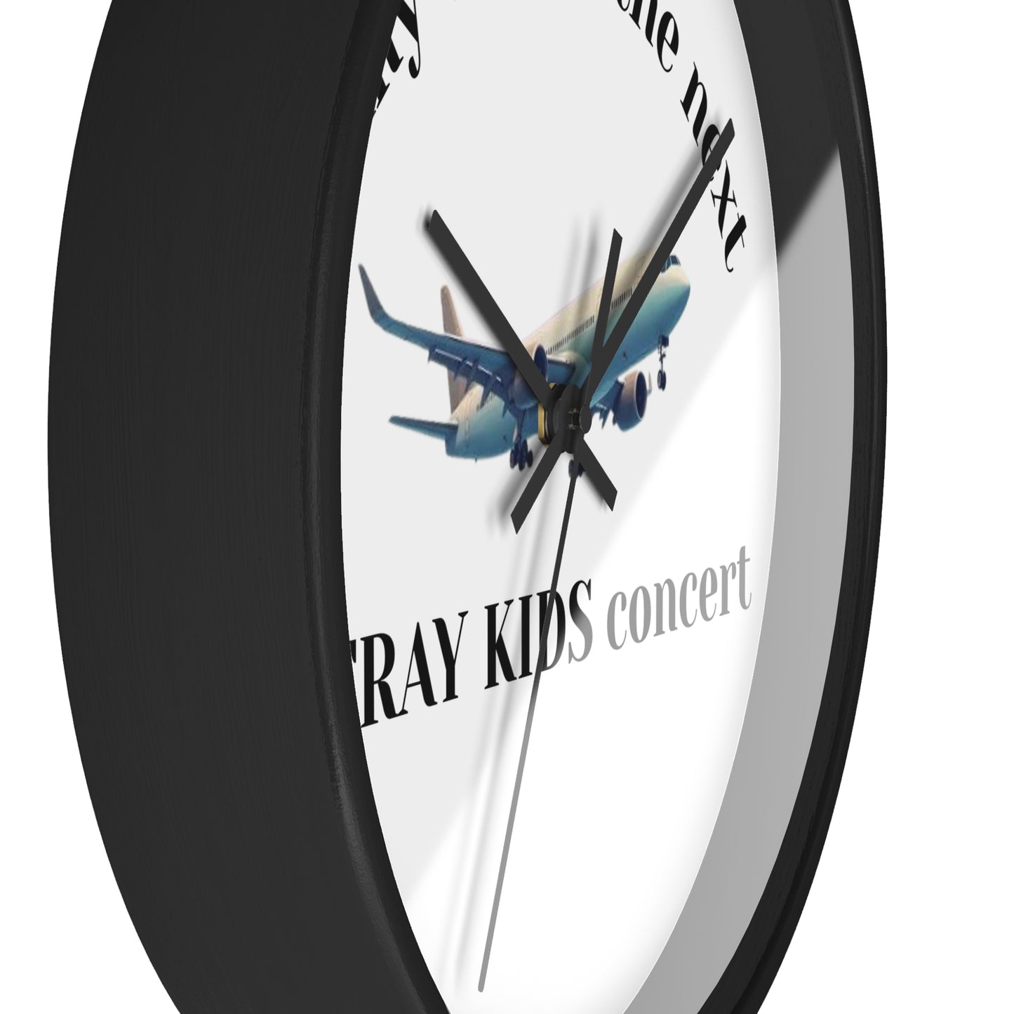 Wall Clock — "On my way to the next STRAY KIDS concert" Plane Design