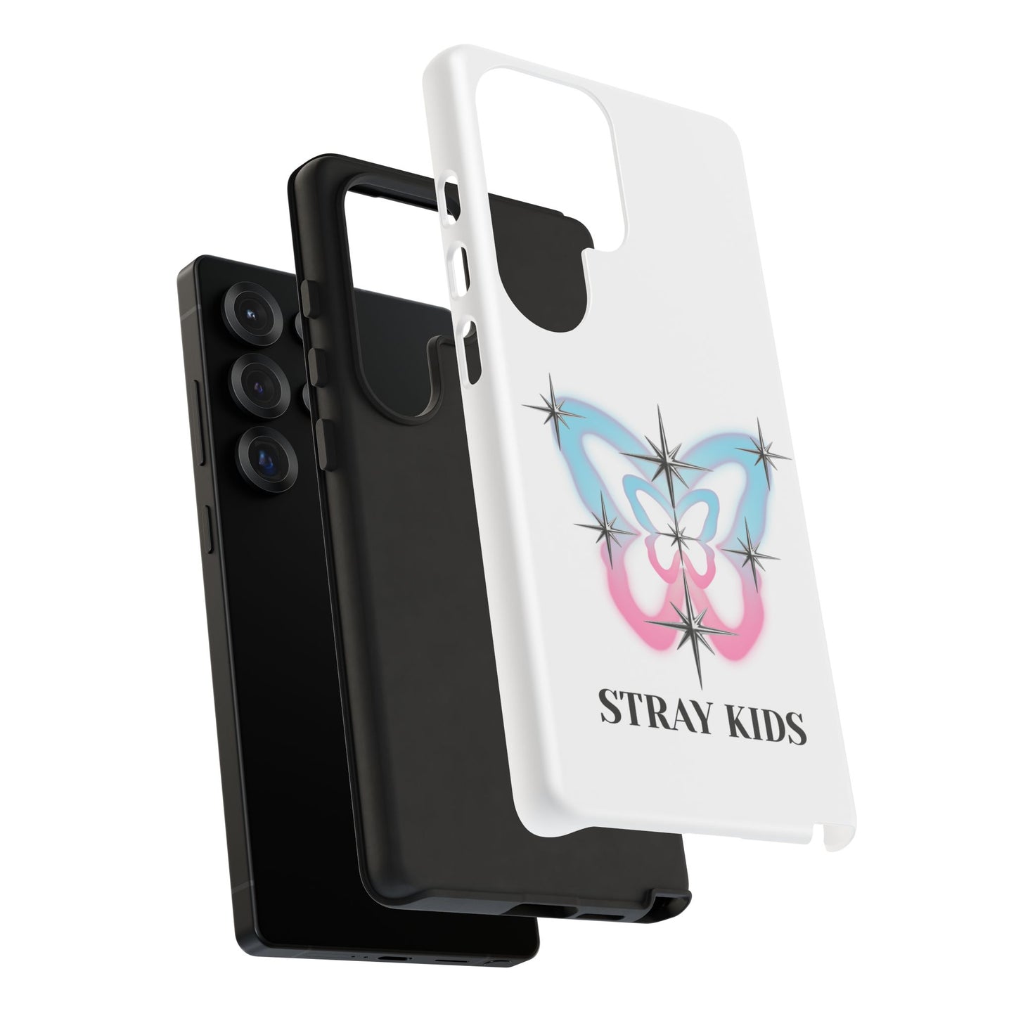 Stray Kids Sparkle Butterfly Phone Case — K-Pop Fan Protective Phone Cover