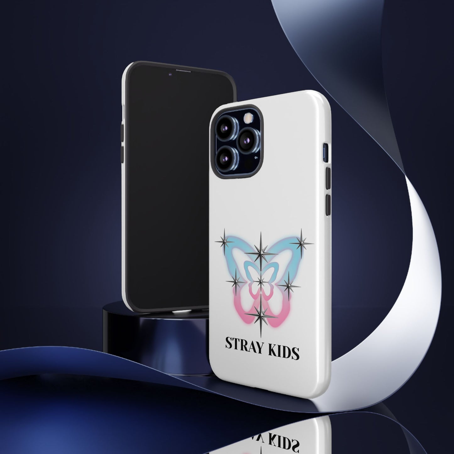 Stray Kids Sparkle Butterfly Phone Case — K-Pop Fan Protective Phone Cover