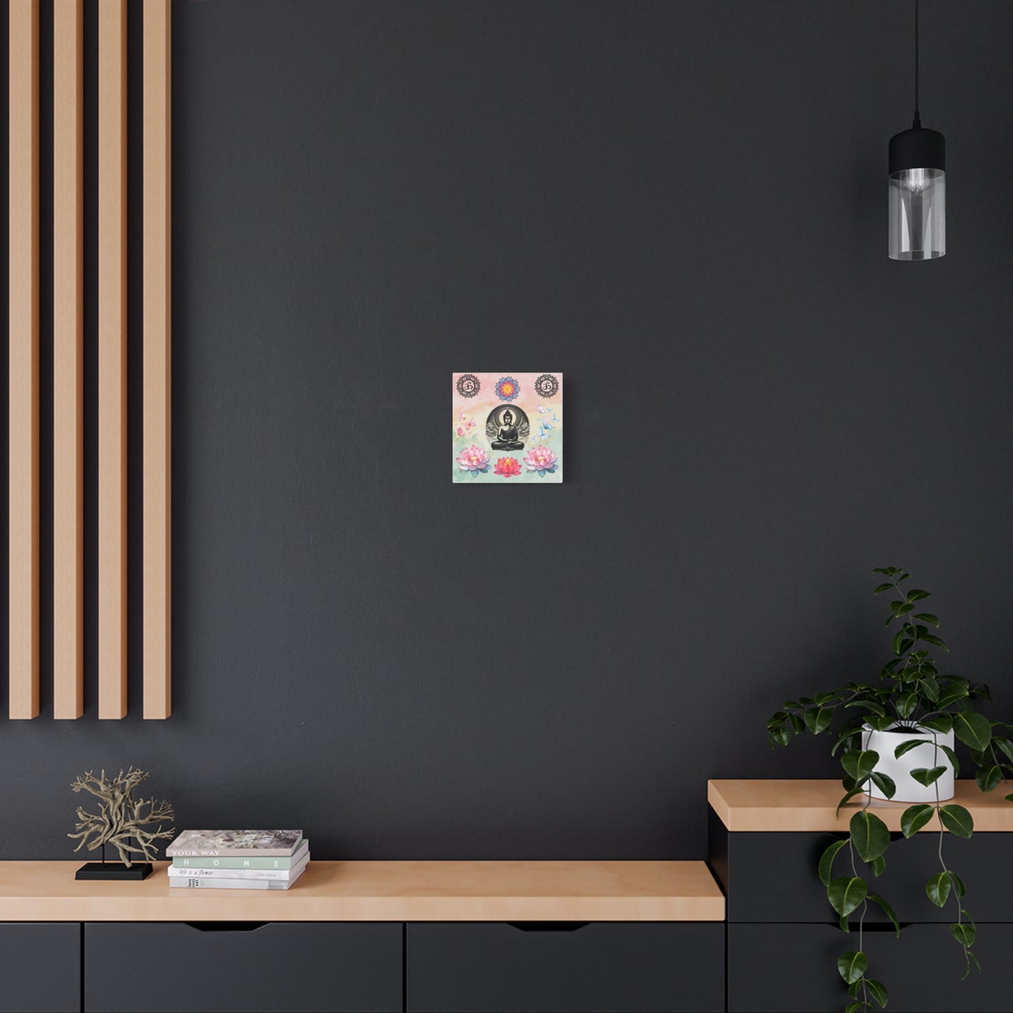 Buddha Lotus Meditation Canvas — Om Mandala Wall Art