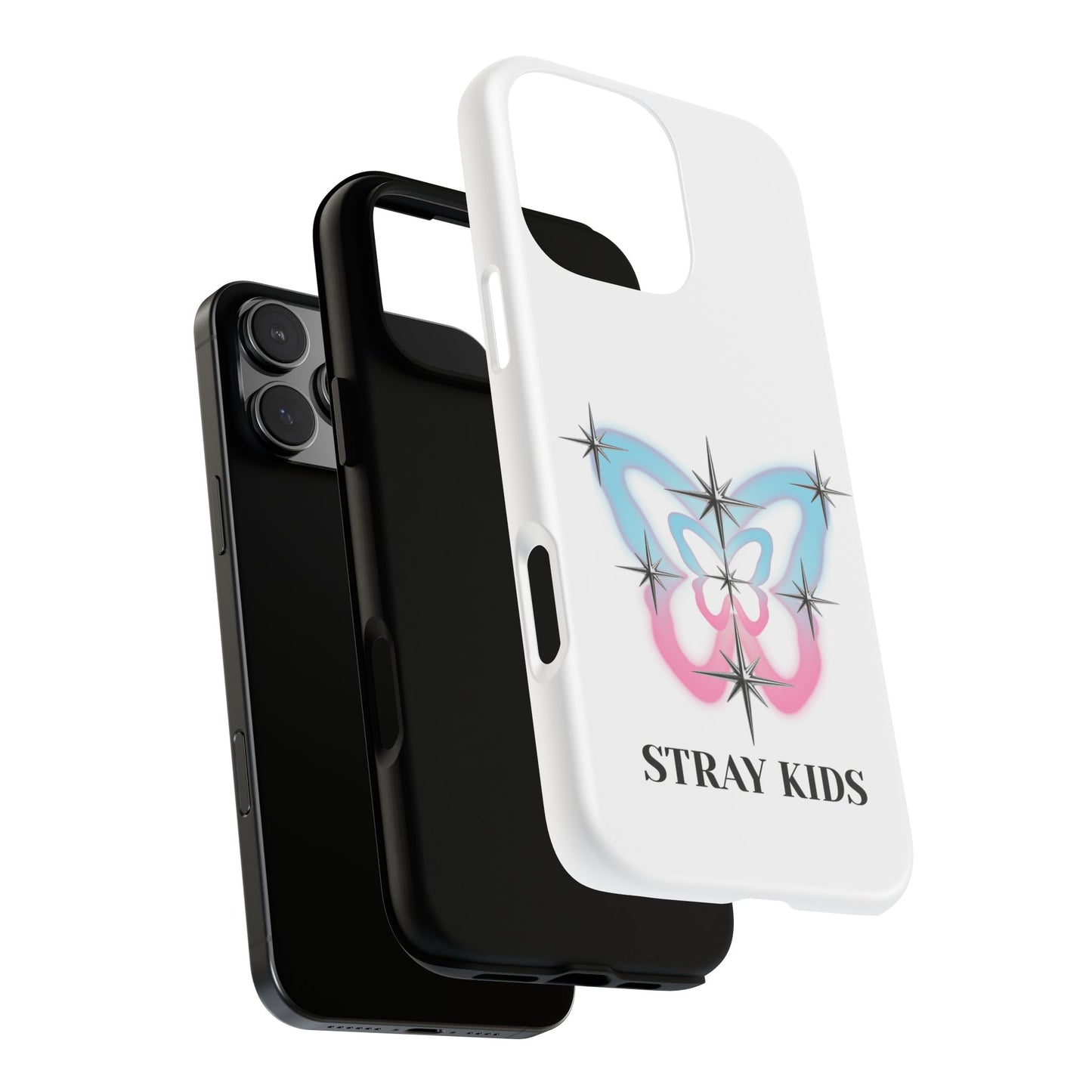 Stray Kids Sparkle Butterfly Phone Case — K-Pop Fan Protective Phone Cover