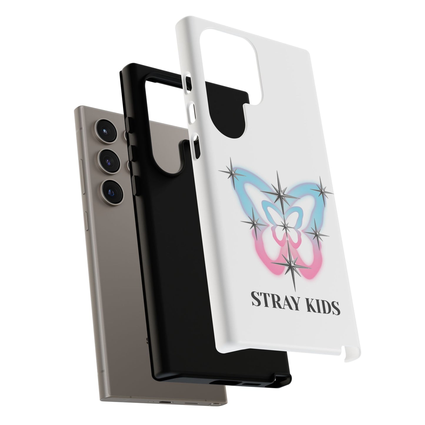 Stray Kids Sparkle Butterfly Phone Case — K-Pop Fan Protective Phone Cover
