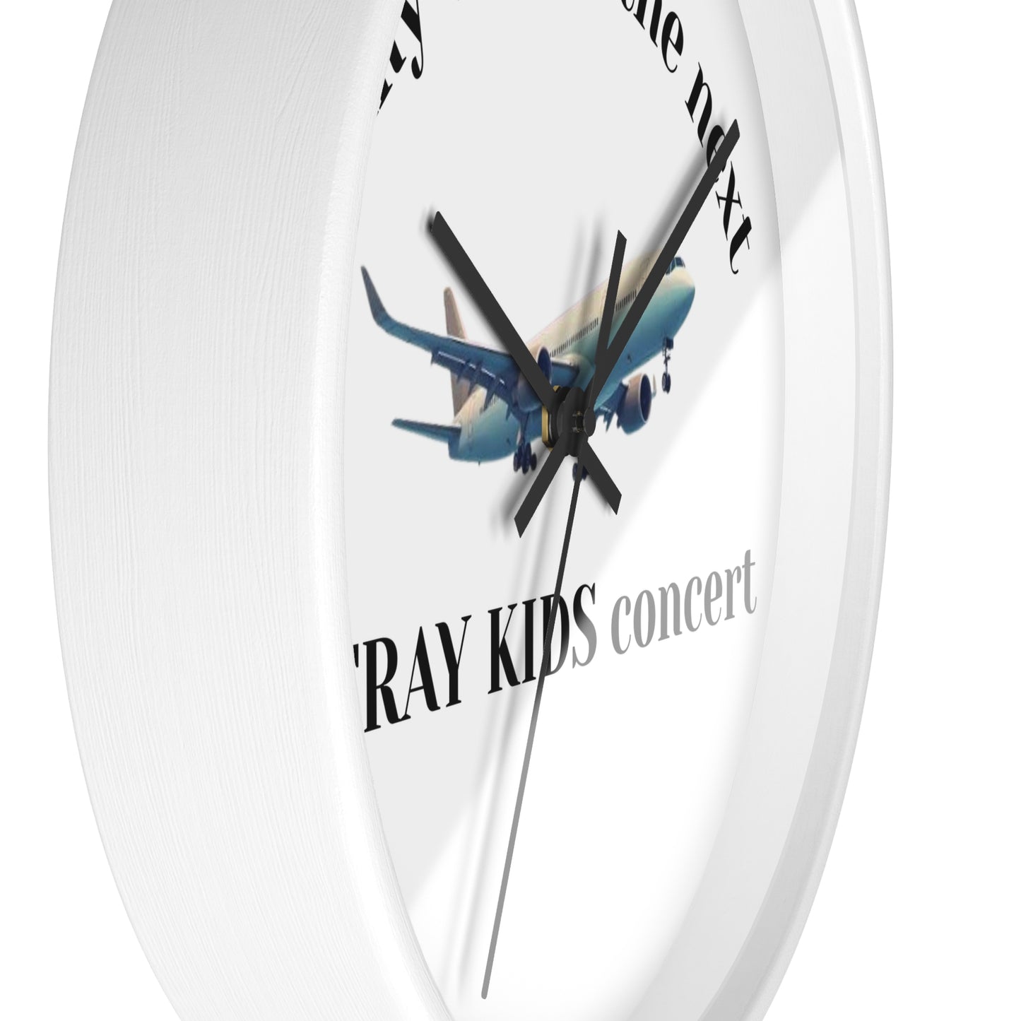 Wall Clock — "On my way to the next STRAY KIDS concert" Plane Design