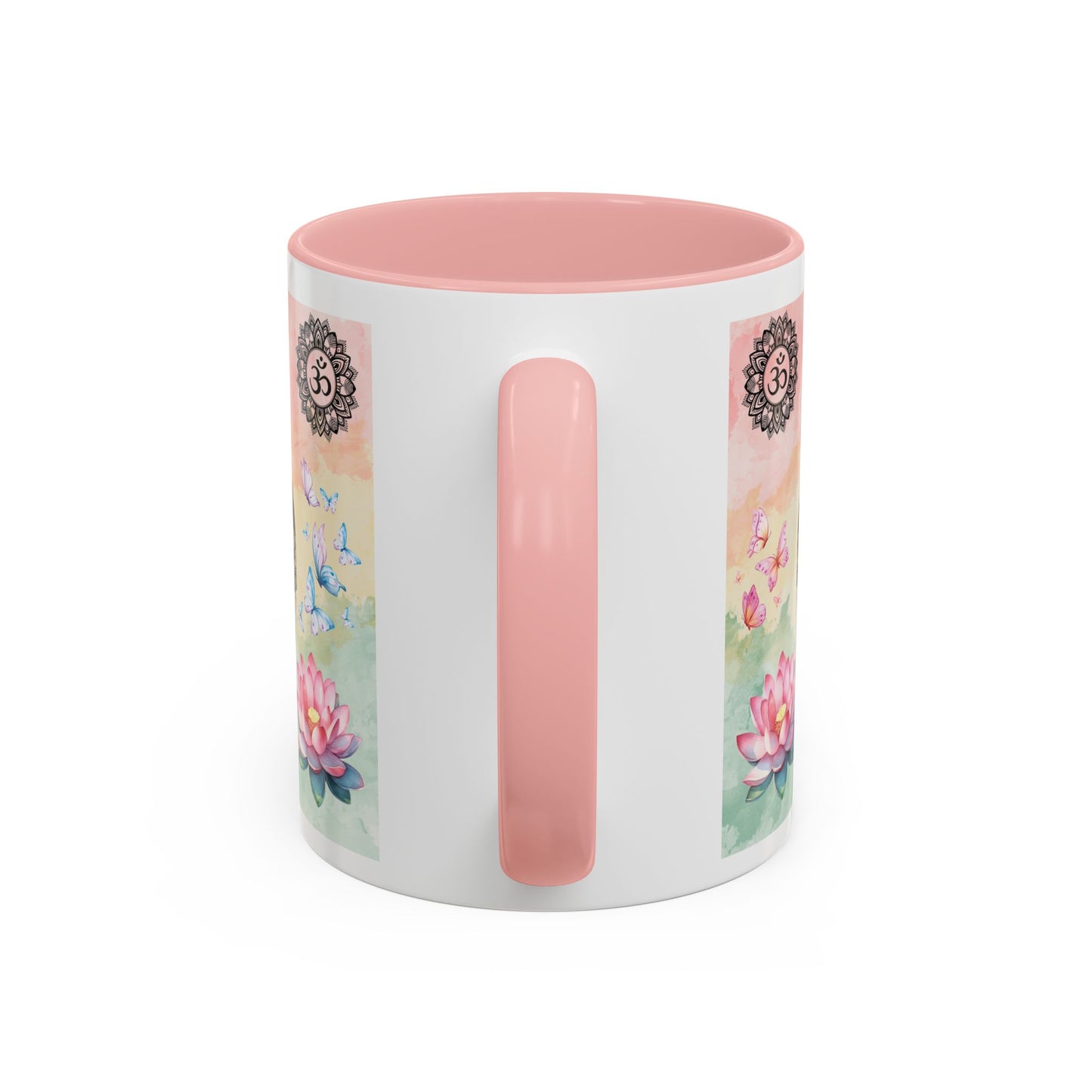Buddha Lotus Accent Coffee Mug — Meditation, Om & Chakra Spiritual Tea Cup