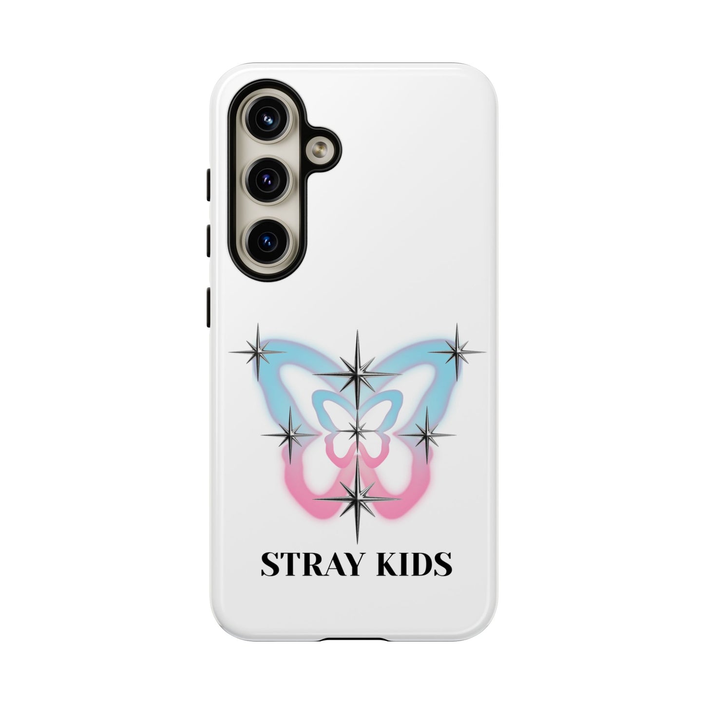 Stray Kids Sparkle Butterfly Phone Case — K-Pop Fan Protective Phone Cover