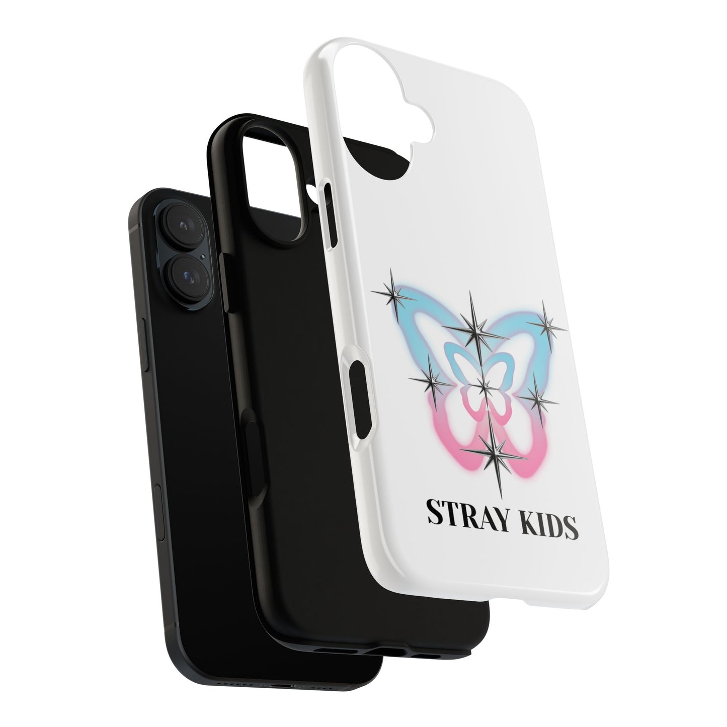 Stray Kids Sparkle Butterfly Phone Case — K-Pop Fan Protective Phone Cover