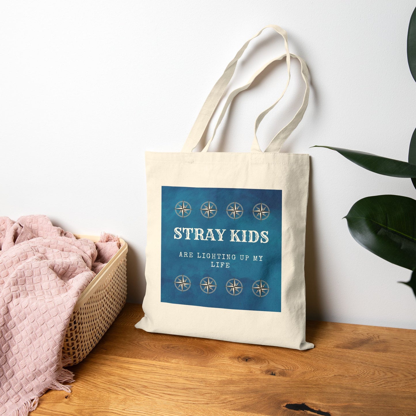 Stray Kids Fan Tote Bag — "Stray Kids Are Lighting Up My Life" Laptop & Concert Bag