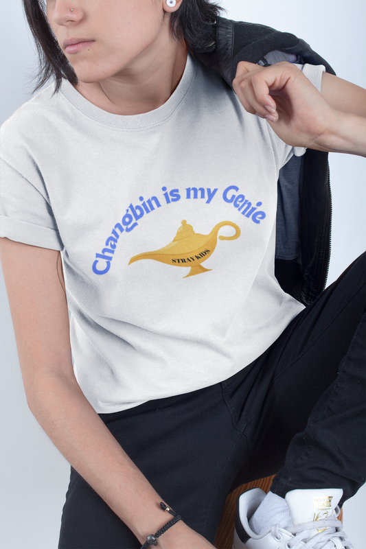 “Changbin Is my Genie”, Tee STRAY KIDS fan Oversized Graphic Boxy T-Shirt