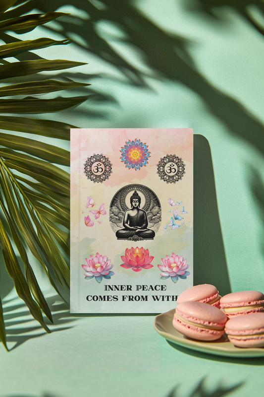 Buddha Journal — "Inner Peace Comes From Within" Hardcover Meditation Notebook