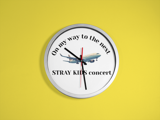 Wall Clock — "On my way to the next STRAY KIDS concert" Plane Design