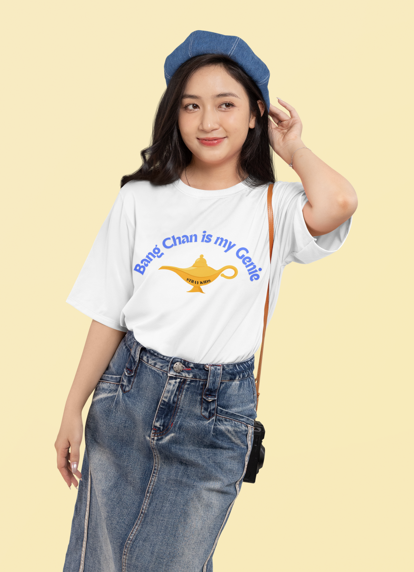 “Bang Chan is my Genie” Tee, STRAY KIDS fan Oversized Graphic Boxy T-Shirt