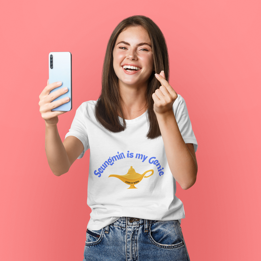 ”Seungmin is my Genie” Tee, STRAY KIDS fan Oversized Graphic Boxy T-Shirt