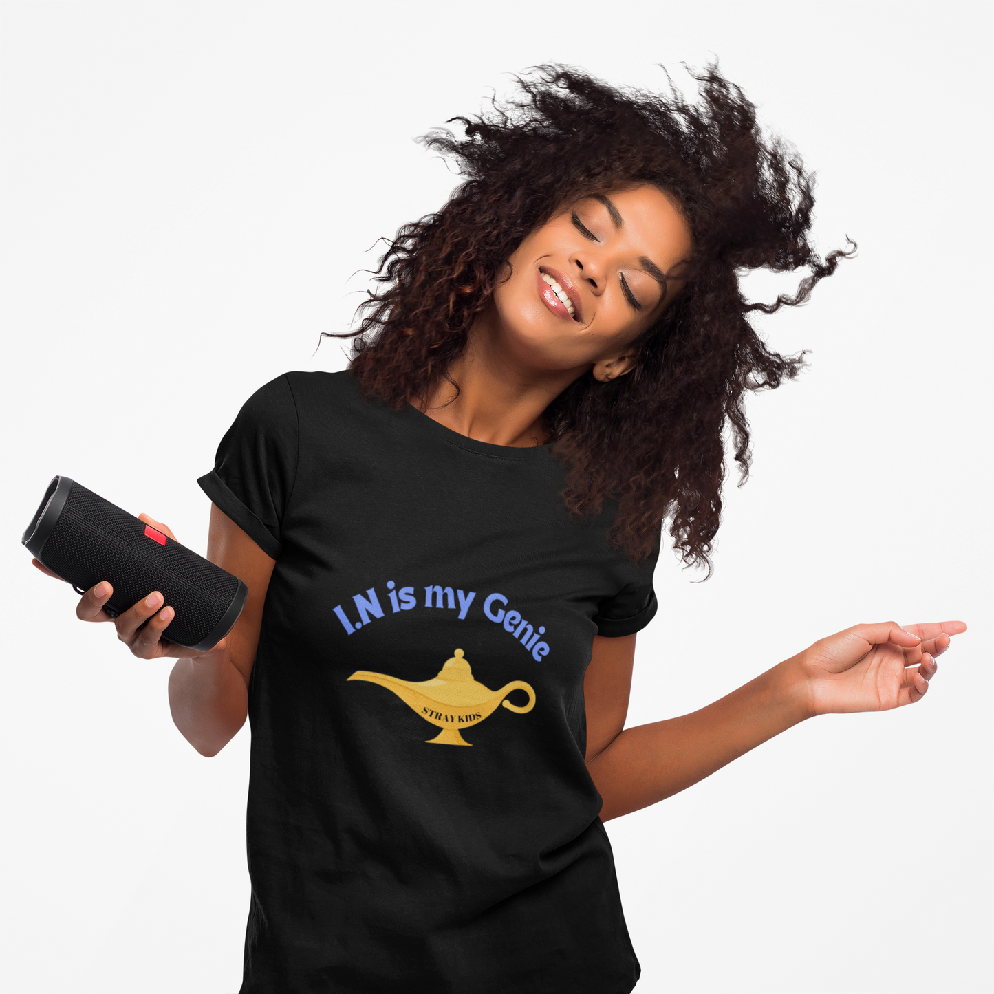 "I.N is my Genie" Tee, STRAY KIDS fan Oversized Graphic Boxy T-Shirt