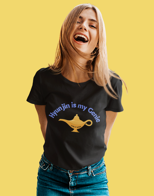 "Hyunjin is my Genie" Tee, STRAY KIDS fan Oversized Graphic Boxy T-Shirt